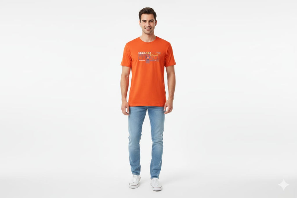 HR Clothing Men's Printed T-Shirt Mustard TSH-5880