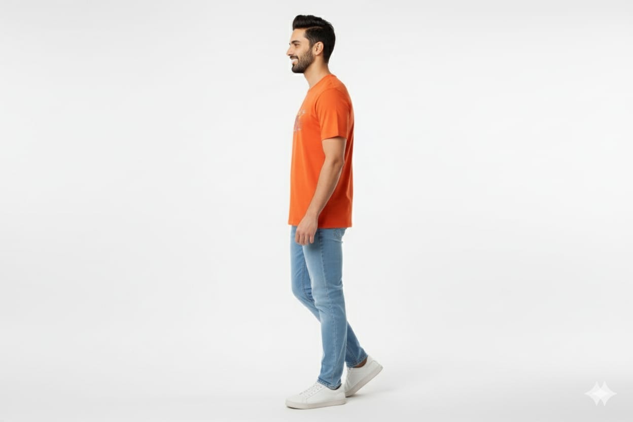 HR Clothing Men's Printed T-Shirt Mustard TSH-5880