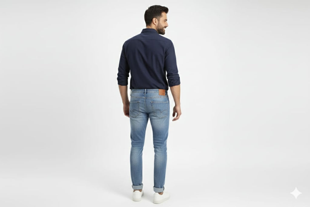 Men's Casual Shirt - Navy Shc-1968 (ORG)