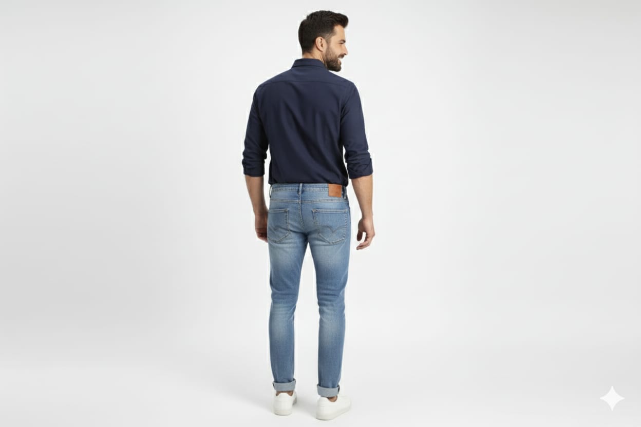 Men's Casual Shirt - Navy Shc-1968 (ORG)