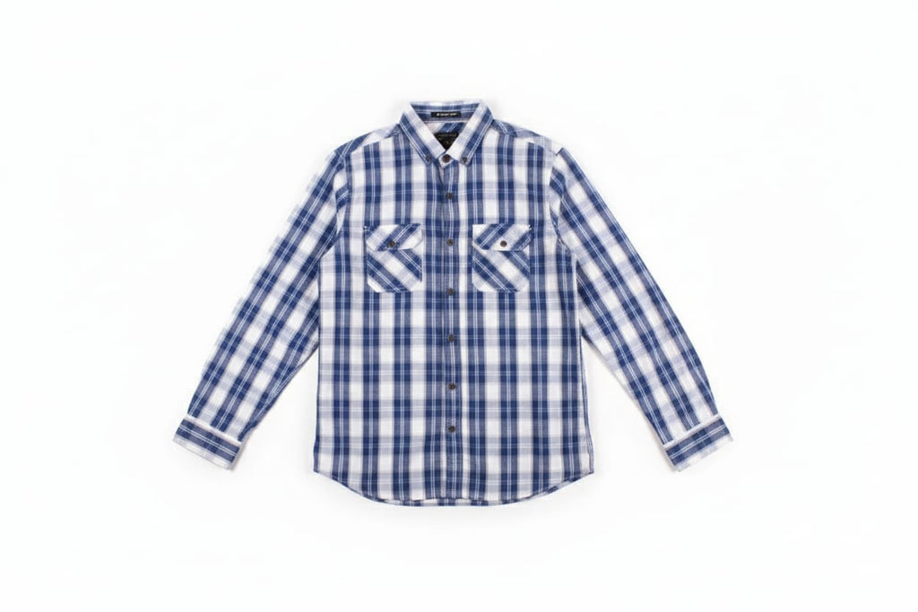 Men's Casual Shirt - Blue Chk Shc-1719 (ORG)
