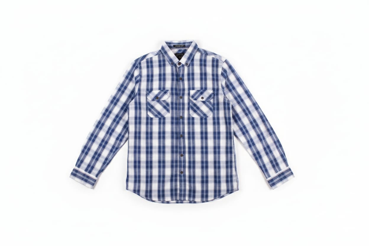 Men's Casual Shirt - Blue Chk Shc-1719 (ORG)
