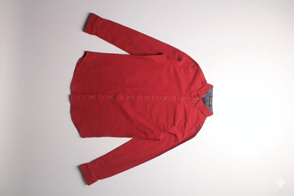 Men's Casual Shirt - Maroon Shc-1612 Strech Fabric (ORG)