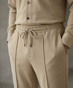 HR clothing Mens Inter Lock Co-Ord Set 3089/0714 -Beige