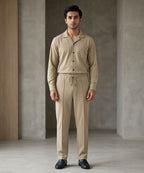 HR clothing Mens Inter Lock Co-Ord Set 3089/0714 -Beige
