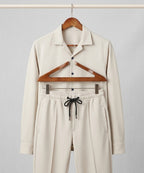HR clothing Mens Inter Lock Co-Ord Set 3089/0714 -Fawn