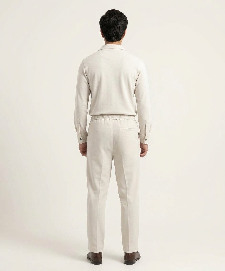 HR clothing Mens Inter Lock Co-Ord Set 3089/0714 -Fawn