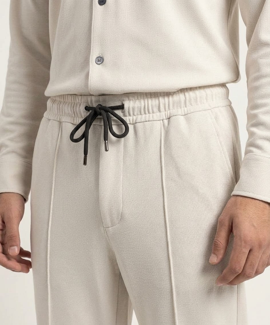 HR clothing Mens Inter Lock Co-Ord Set 3089/0714 -Fawn