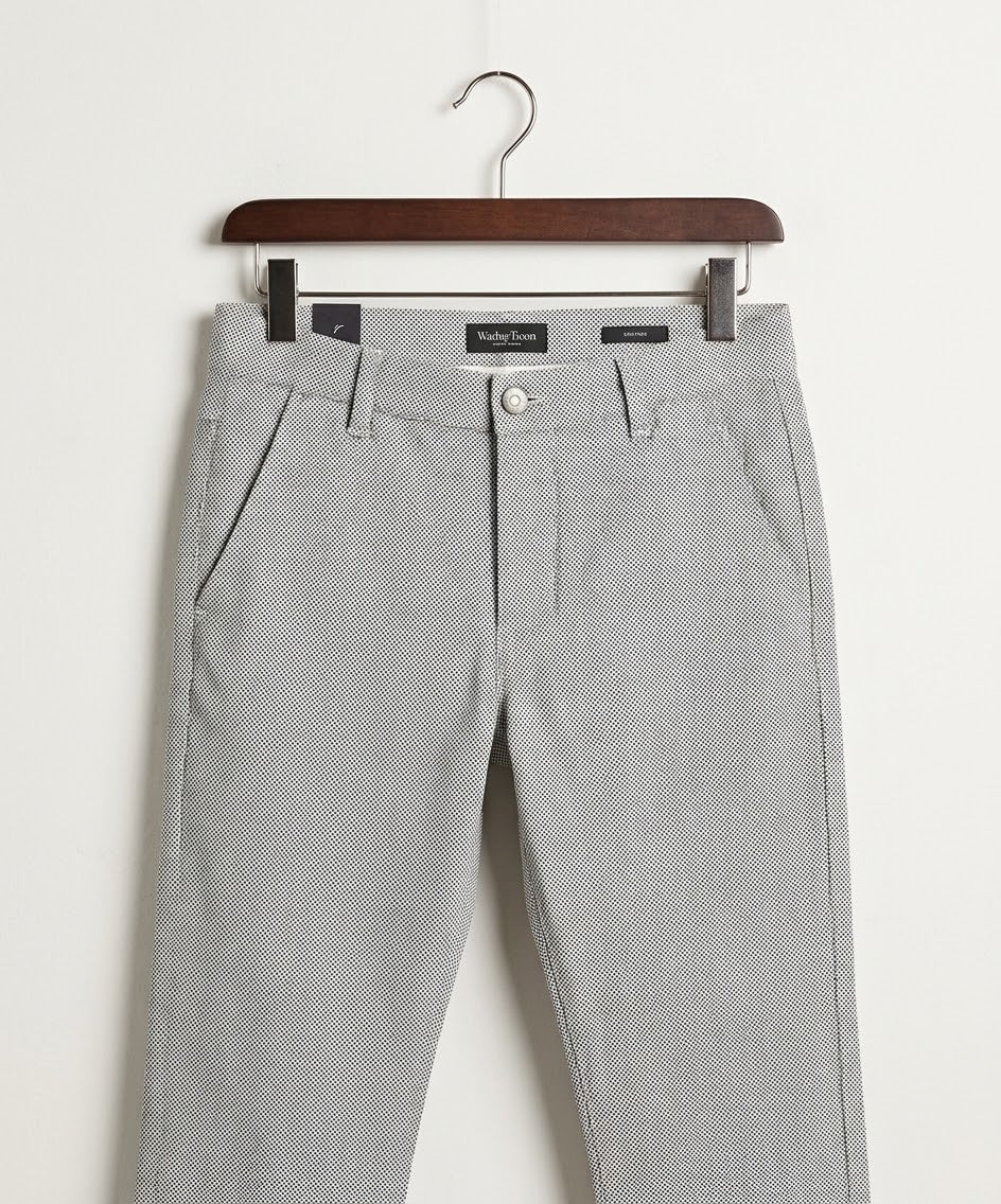 Men's Straight Fit Chino - Texture-White - CP-0561