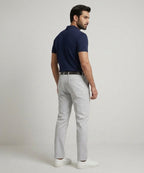 Men's Straight Fit Chino - Texture-White - CP-0561