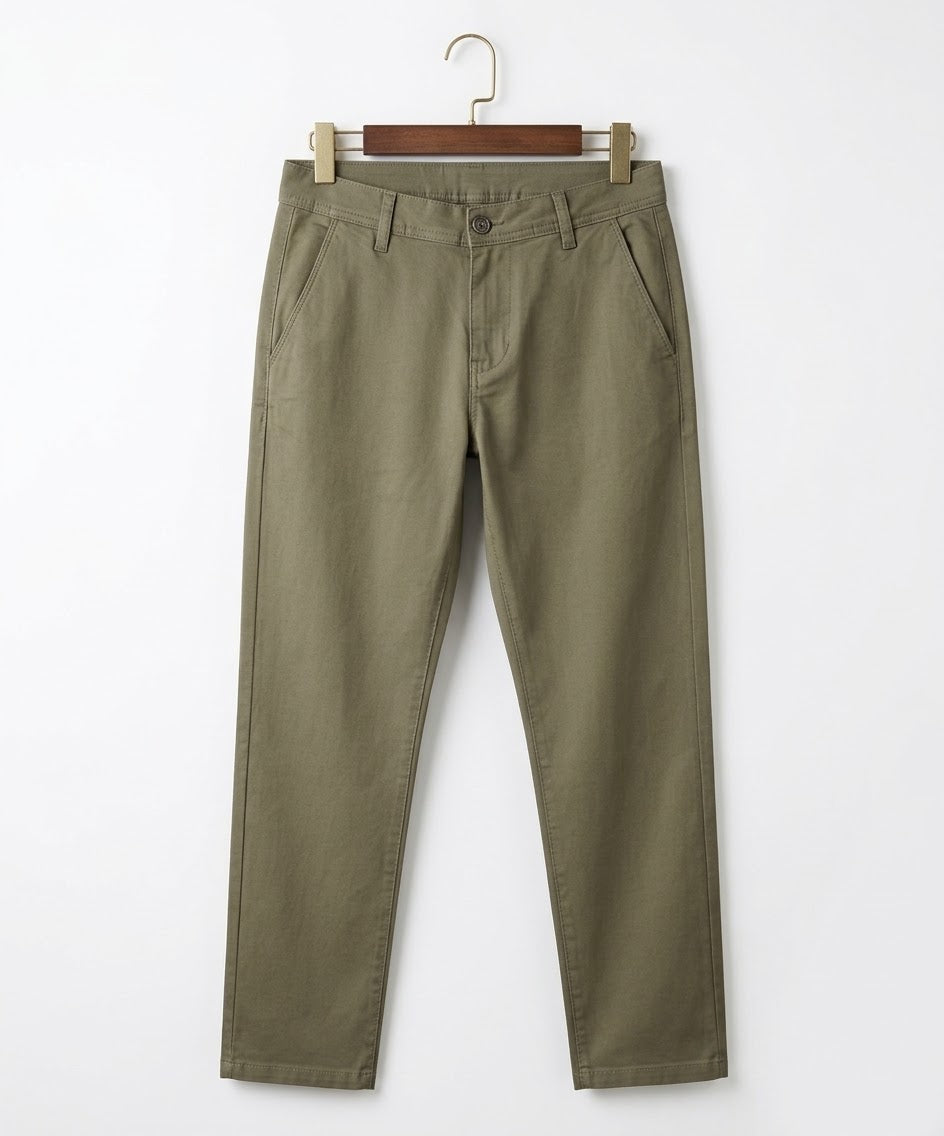 Men's Straight Fit Chino - D. Olive-Texture - CP-0561