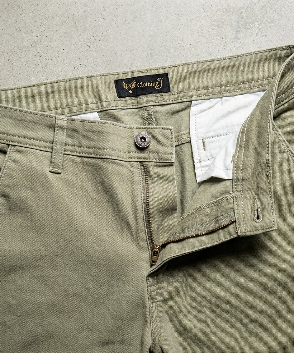 Men's Straight Fit Chino - D. Olive-Texture - CP-0561
