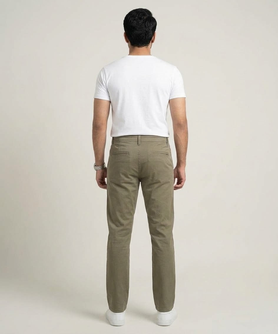 Men's Straight Fit Chino - D. Olive-Texture - CP-0561