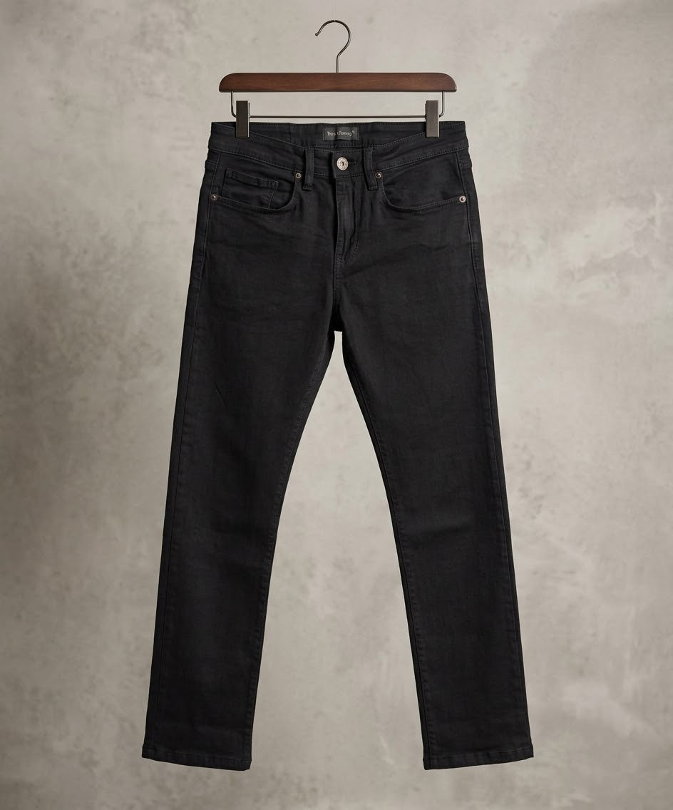 Men's Denim Smart Baggy Jeans - Black - JP-2251
