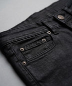Men's Denim Smart Baggy Jeans - Black - JP-2251