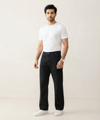 Men's Denim Smart Baggy Jeans - Black - JP-2251