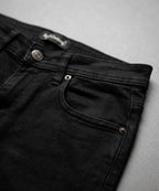 Men's Denim Smart Baggy Jeans -Black - JP-2241