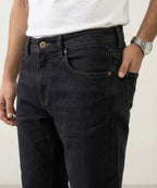 Men's Denim Smart Baggy Jeans -Black - JP-2241