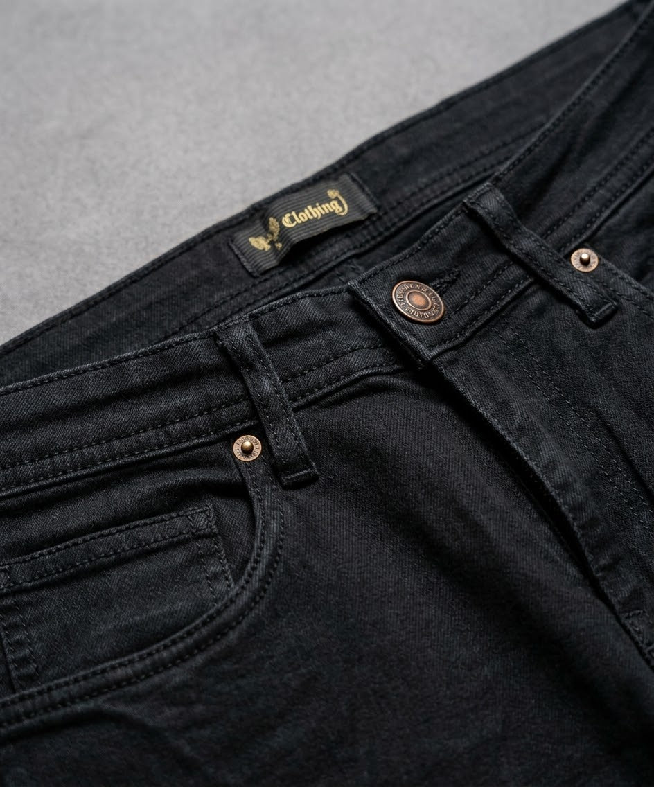 Men's Denim Slim Fit Jeans- Black JP-1886