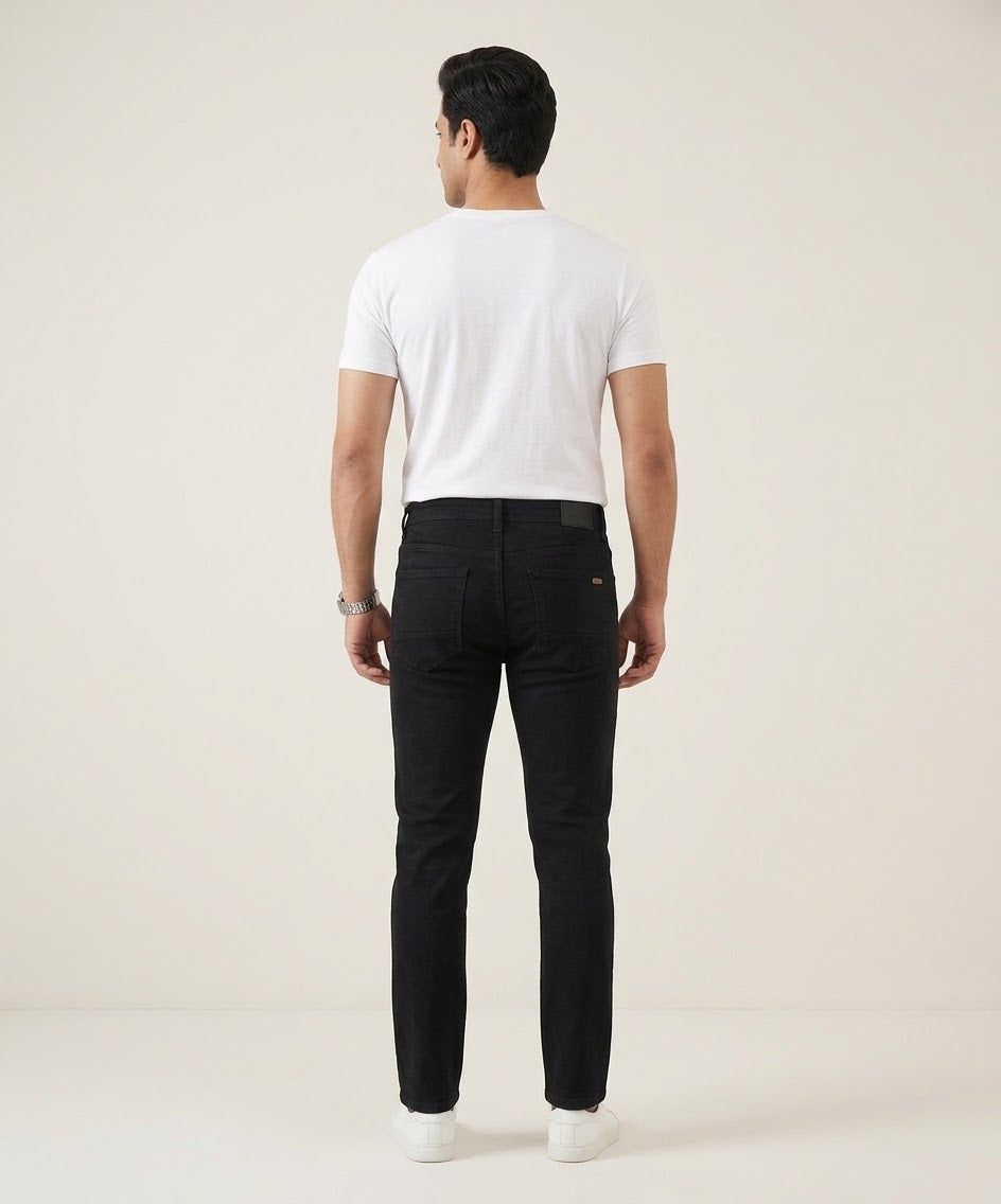 Men's Denim Slim Fit Jeans- Black JP-1886
