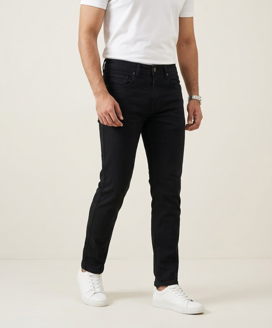 Men's Denim Slim Fit Jeans- Black JP-1886