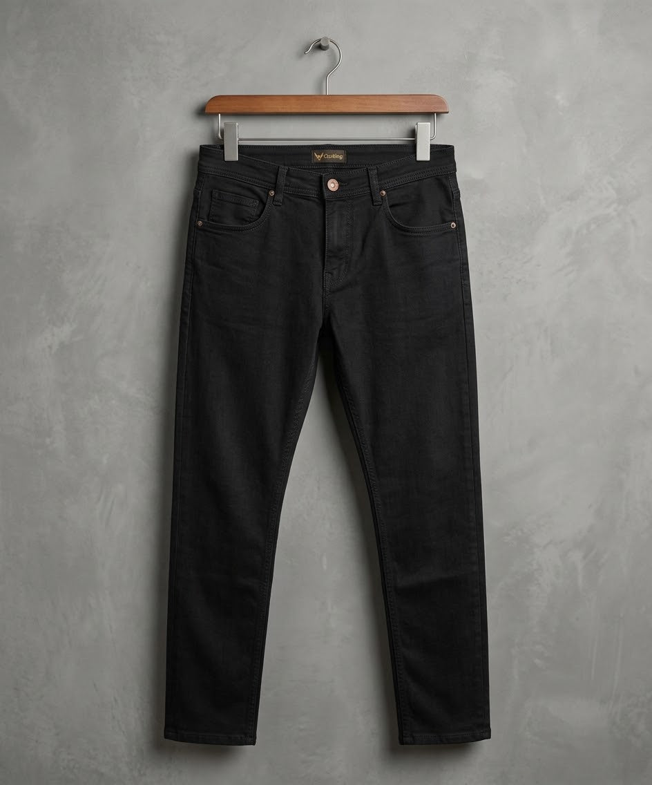 Men's Denim Slim Fit Jeans- Black JP-1816