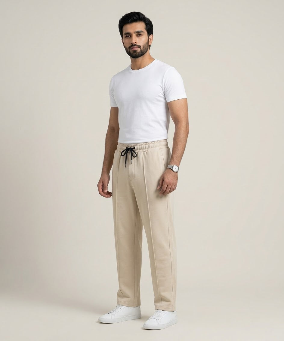 Men’s Terry Smart Baggy Trouser– LWR-0720 Cream