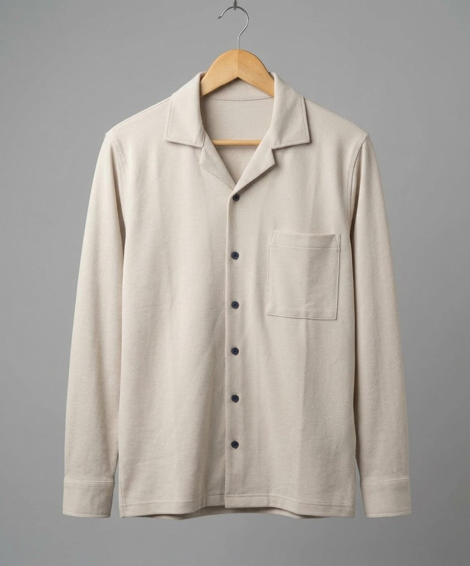 Men's Inter Lock Shirt Full-Sleeves - Fawn Shc-3089 (ORG-H)