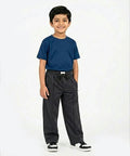 Kids Smart Baggy stretchable premium trouser Black Texture BLW-0136