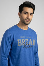 HR Clothing Men’s Blue Full-Sleeves T-Shirt – TSH-6734