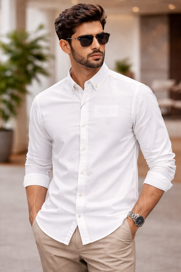 Men's Casual Shirt - Shc-1681 White