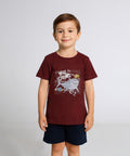 HR clothing Kids Tee's - Maroon BTS-1478