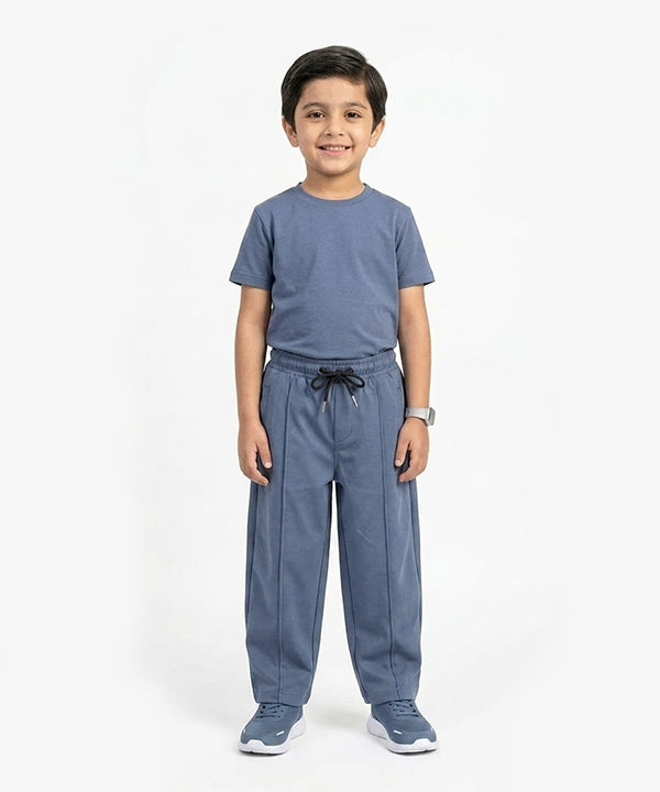 Kids Smart Baggy stretchable premium trouser Navy BLW-0136