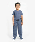 Kids Smart Baggy stretchable premium trouser Navy BLW-0136