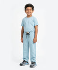 Kids Smart Baggy stretchable premium trouser Sea Green Texture BLW-0136