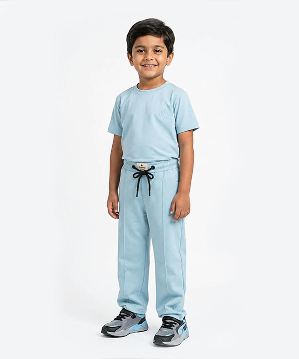 Kids Smart Baggy stretchable premium trouser Sea Green Texture BLW-0136
