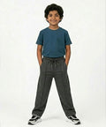 Kids Smart Baggy stretchable premium trouser Self Black BLW-0136