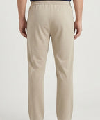 Men’s Pinstripe Drawstring Smart Baggy Trousers- LWR-0688 Beige Stripe