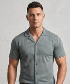 Men’s Pinstripe Drawstring Co-Ord Suit– Relaxed Fit- Green Stripe