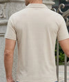 Men’s Pinstripe Drawstring Co-Ord Suit– Relaxed Fit- Beige Stripe