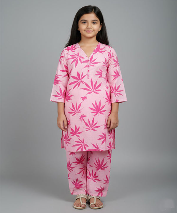 Girls  - Pret 2 Piece Pink GKS-0336