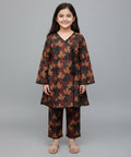 Girls  - Pret 2 Piece Printed Brown GKS-0336