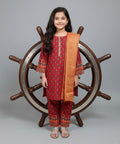 Girls  - Pret 3 Piece Printed Maroon