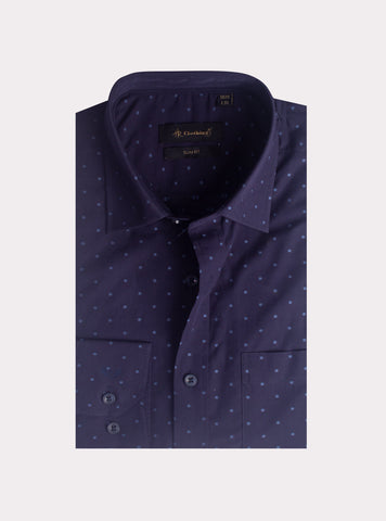 Formal Shirt Dsh-0104 Navy Dotted