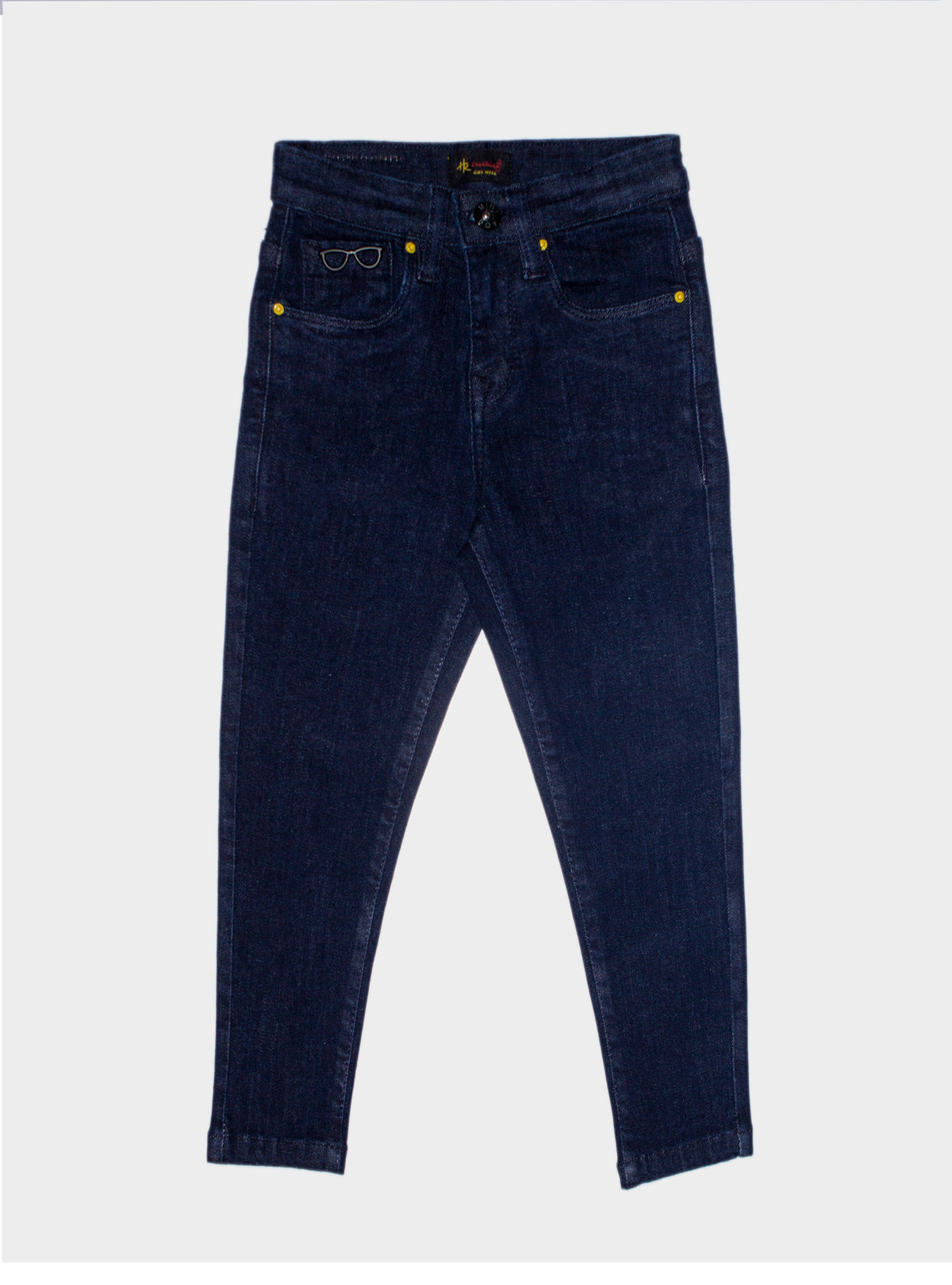 Straight Fit Authentic Wash Kid Jeans Bjp-0138 Navy