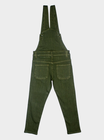 Kid Striped Dungarees Kdg-0002 B/Green