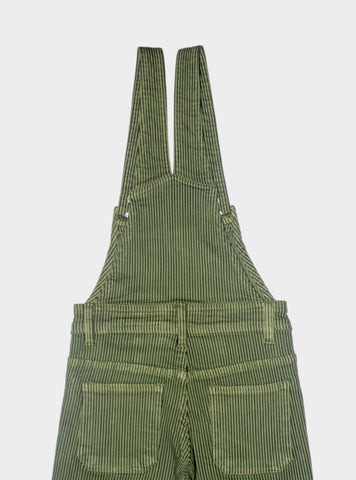 Kid Striped Dungarees Kdg-0002 B/Green