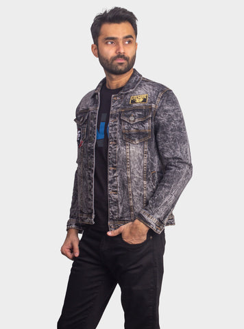 Denim Jacket Wash Black Jk-0232